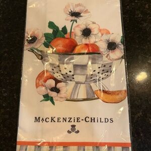 MACKENZIE-CHILDS Peaches & Anemones in Colander Dish Towel